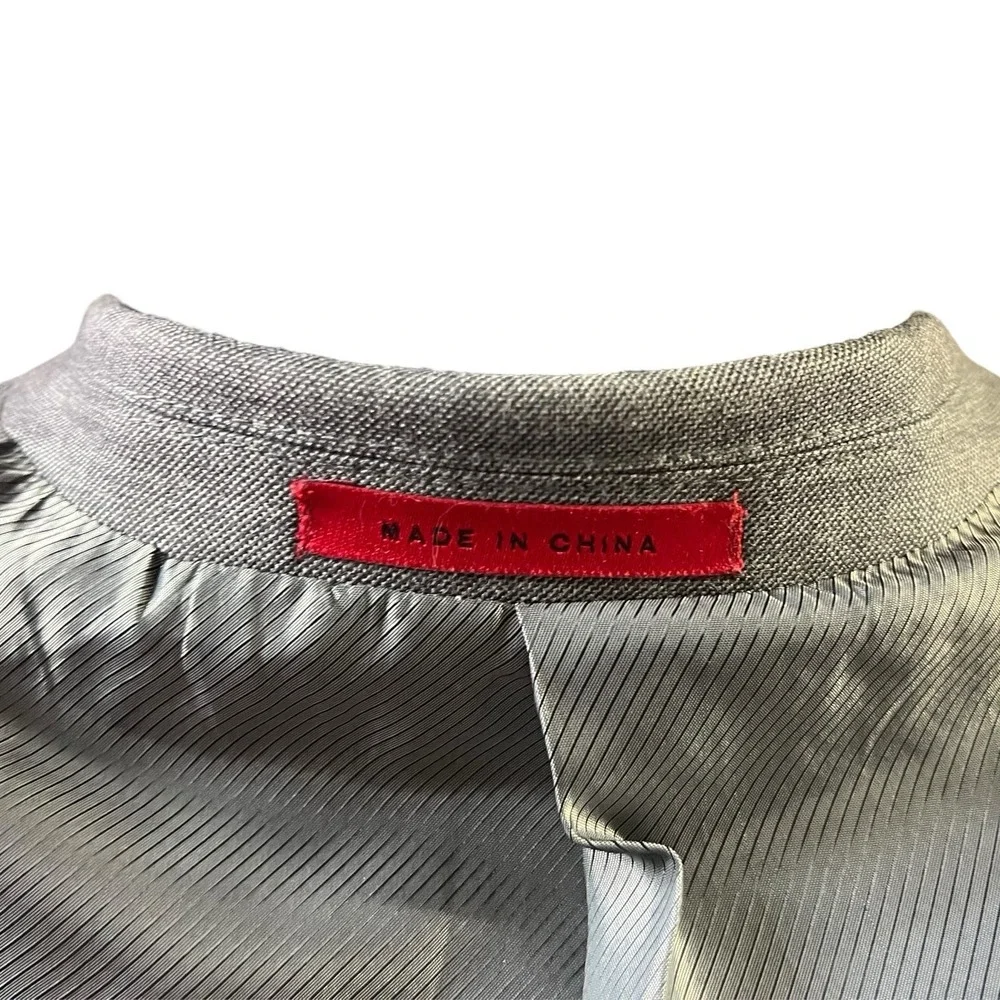 Alfani Sport Coat 38L‎ Grey Slim Fit Single Breasted Notch Lapel Stretch Modern